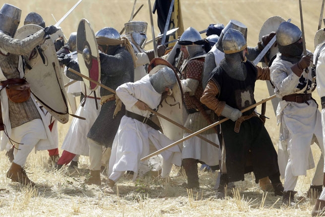Batalla de Alarcos entre Cristianos y Almohades