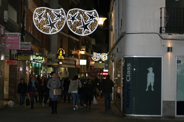 La calle Aduana durante la Noche Blanca.