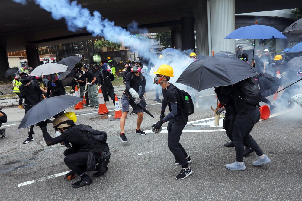 Protesters attend a rally against the government in Hong Kong  / VIVEK PRAKASH