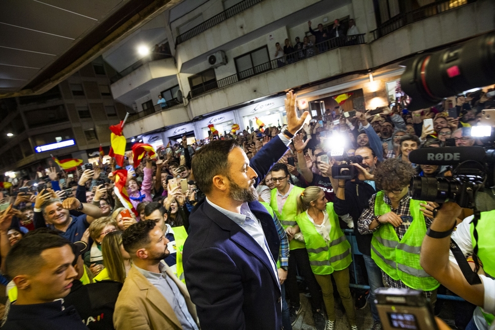 Santiago Abascal en un mitin de VOX en Ciudad Real, elecciones generales, Abascal en el Quijano  / RUEDA VILLAVERDE