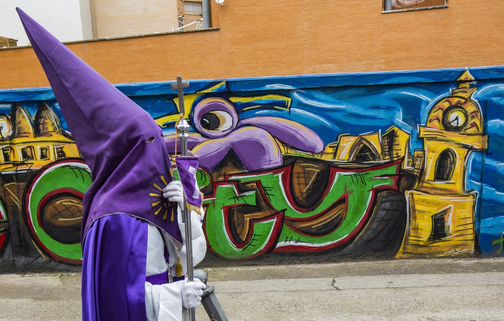 procesión del domingo de resurrección, Procesión del Domingo de Resurrección semana santa, imagen del resucitado del escultor Donaire  / RUEDA VILLAVERDE