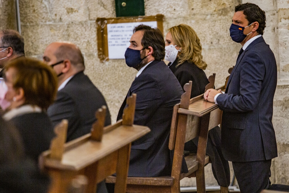 Funeral en la Catedral de Ciudad Real del Obispo émérito Antonio Algora, que fué enterrado en la catedral, coronavirus, pandemia, funeral por el obispo antonio algora en ciudad real  / RUEDA VILLAVERDE