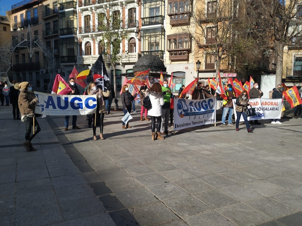 Imagen de la manifestación en la plaza de Zocodover de Toledo.