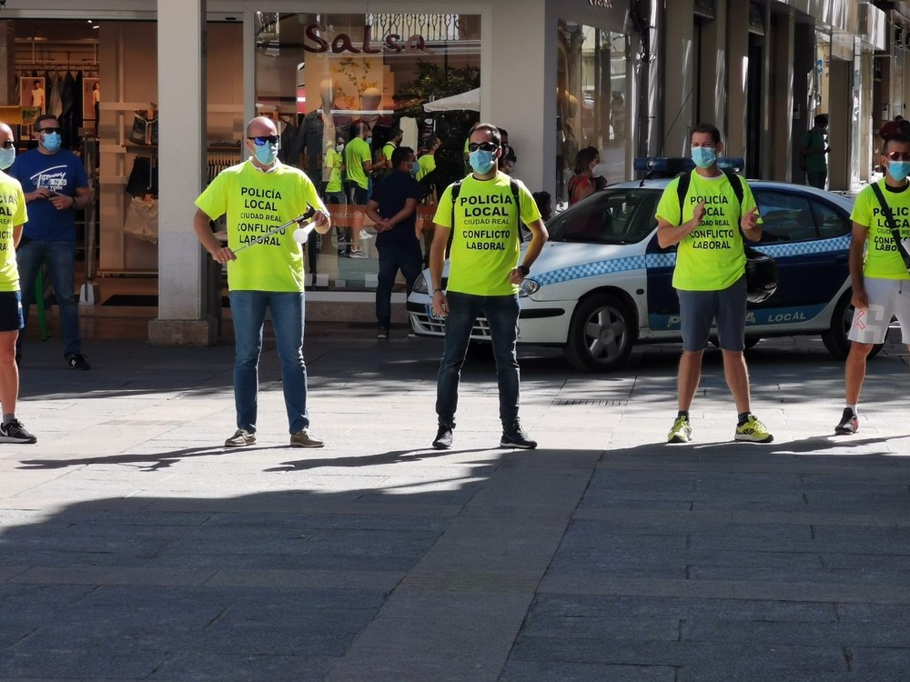 Nueva protesta de policías locales en Ciudad Real