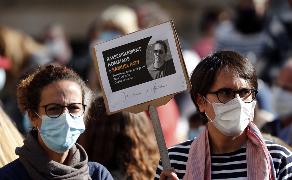 Demonstration against the killing of Samuel Paty  / GUILLAUME HORCAJUELO