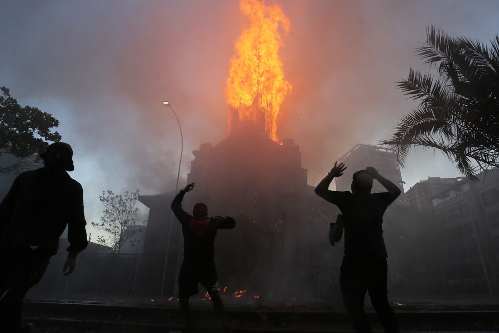 Primer aniversario de las protestas que sacudieron a Chile  / ELVIS GONZALEZ