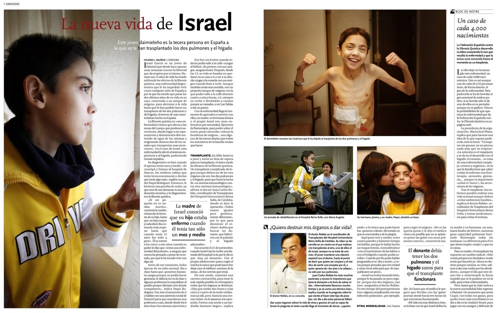 Publicación en La Tribuna sobre la operación a Israel García-Consuegra.