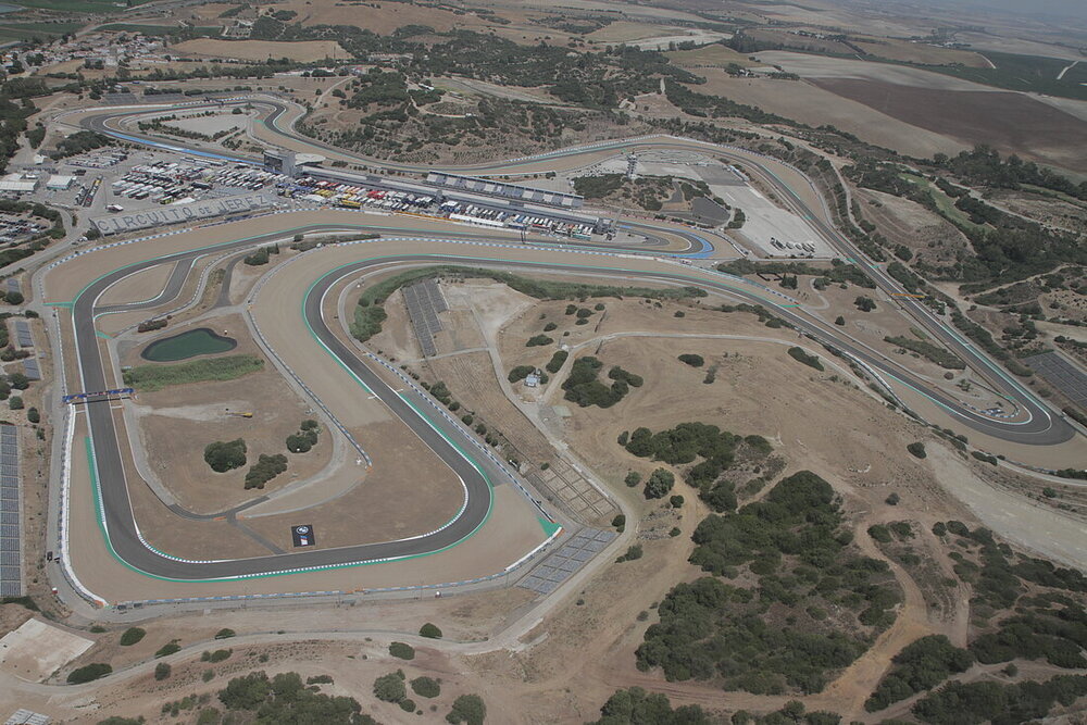 Vista aérea del circuito de Jerez.