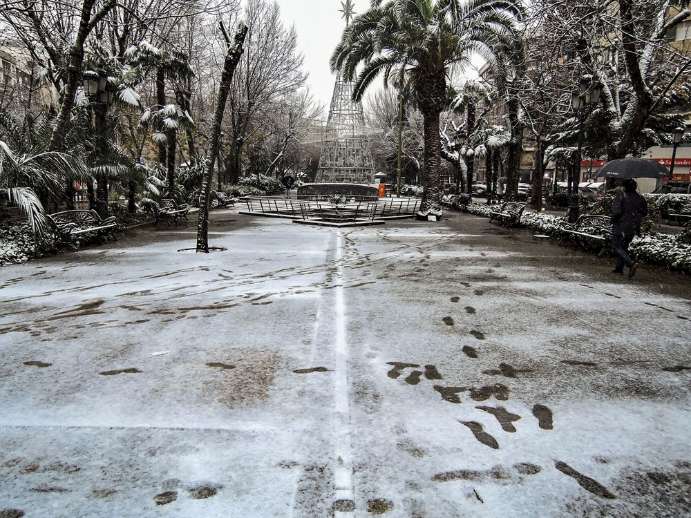 La nieve pinta de blanco la provincia