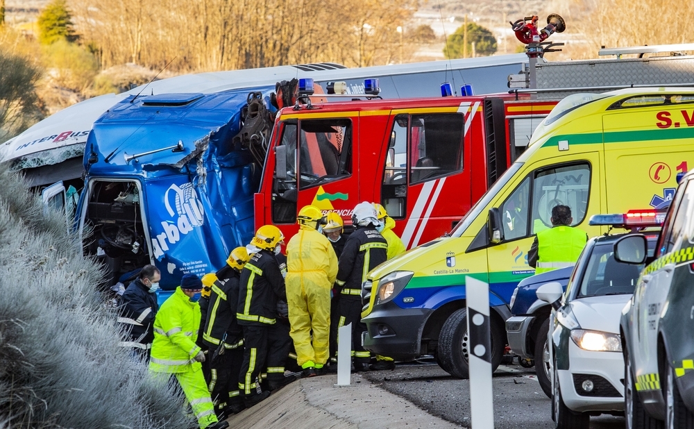 Accidente múltiple en Piedrabuena con 11 heridos, 4 graves