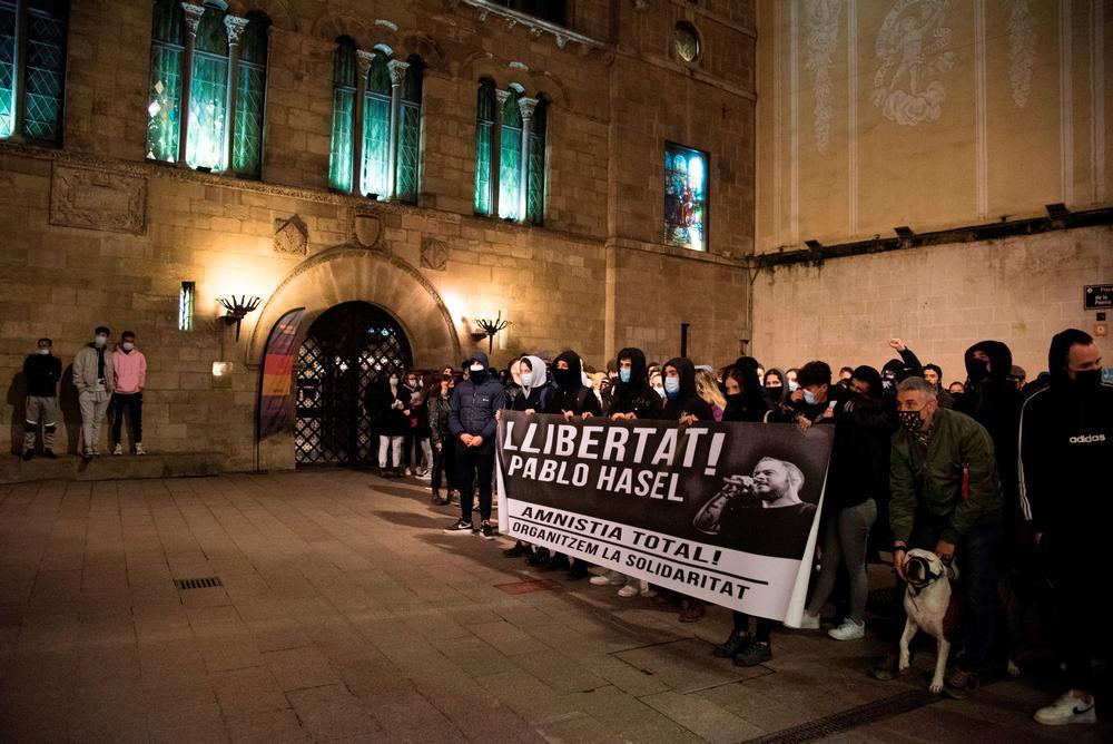 Altercados en Cataluña durante protestas de apoyo a Hasel