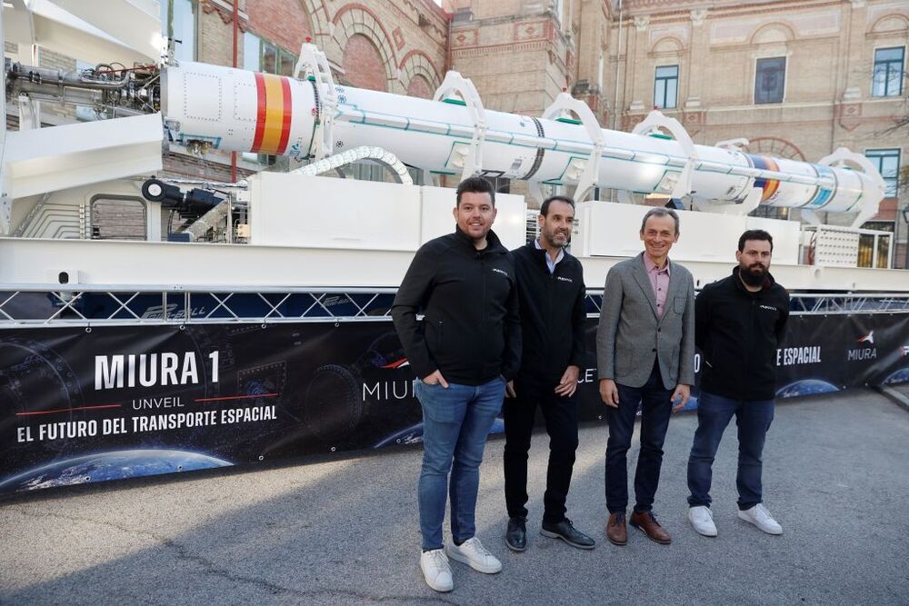 Presentación pública del MIURA 1, el primer cohete espacial español que la empresa PLD Space lanzará en 2022  / EMILIO NARANJO