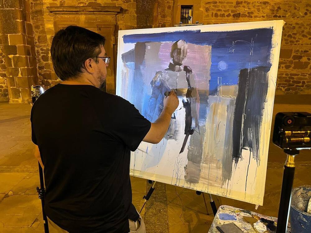 38 pintores en Certamen de Pintura Rápida Nocturna de Alcázar