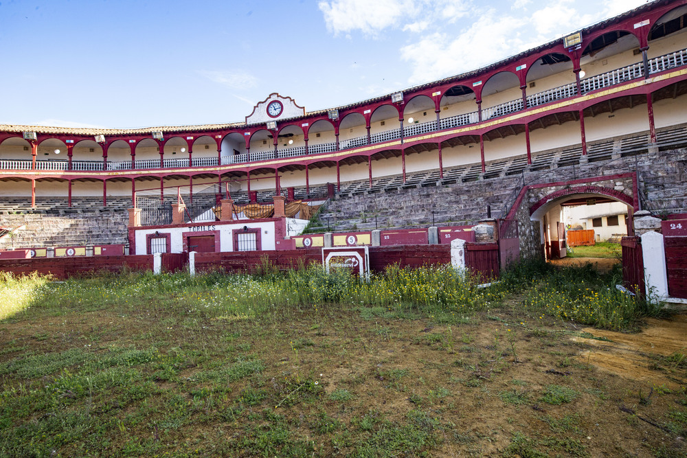 reportaje de las obras de la Plaza de toros de ciudad real, con la visita de la alcaldesa Eva Masías  / RUEDA VILLAVERDE