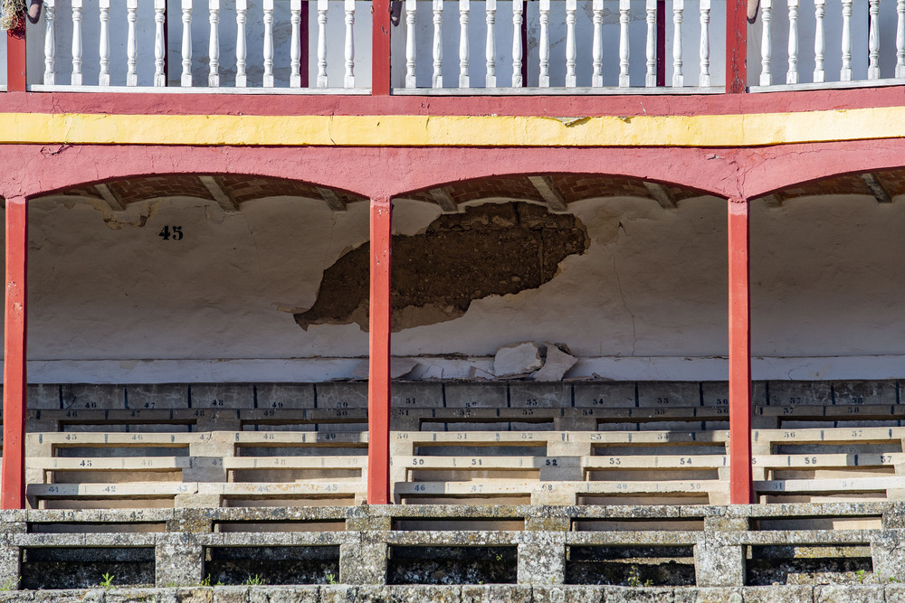 reportaje de las obras de la Plaza de toros de ciudad real, con la visita de la alcaldesa Eva Masías  / RUEDA VILLAVERDE