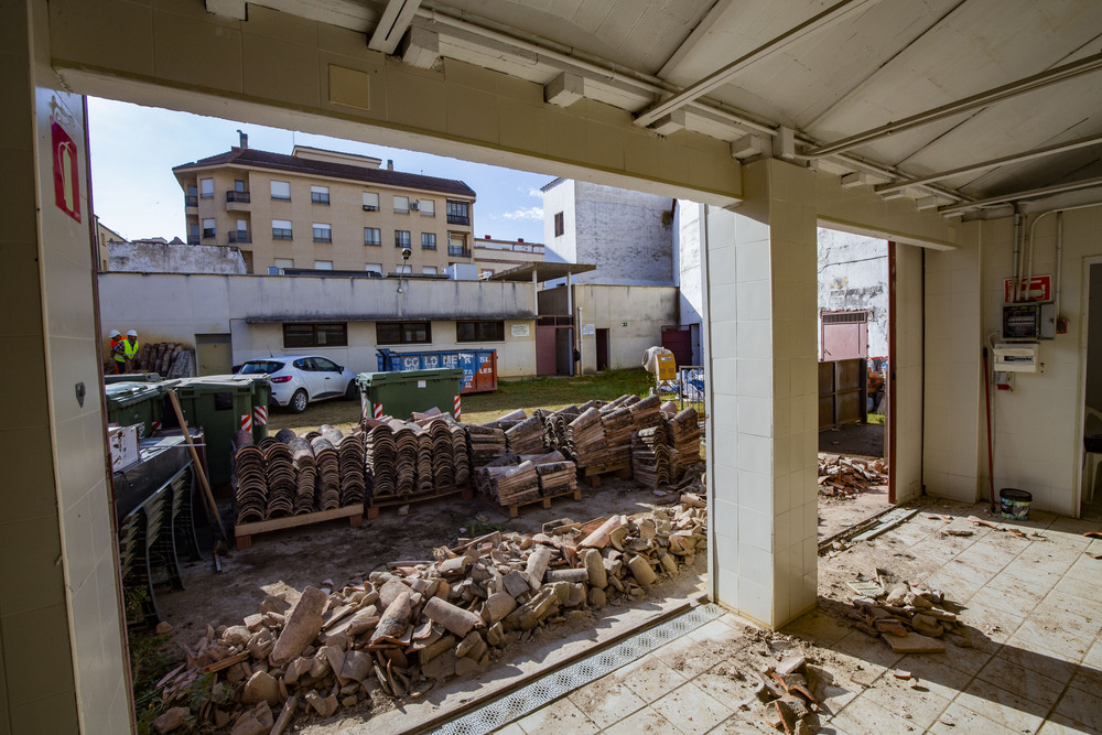 reportaje de las obras de la Plaza de toros de ciudad real, con la visita de la alcaldesa Eva Masías  / RUEDA VILLAVERDE