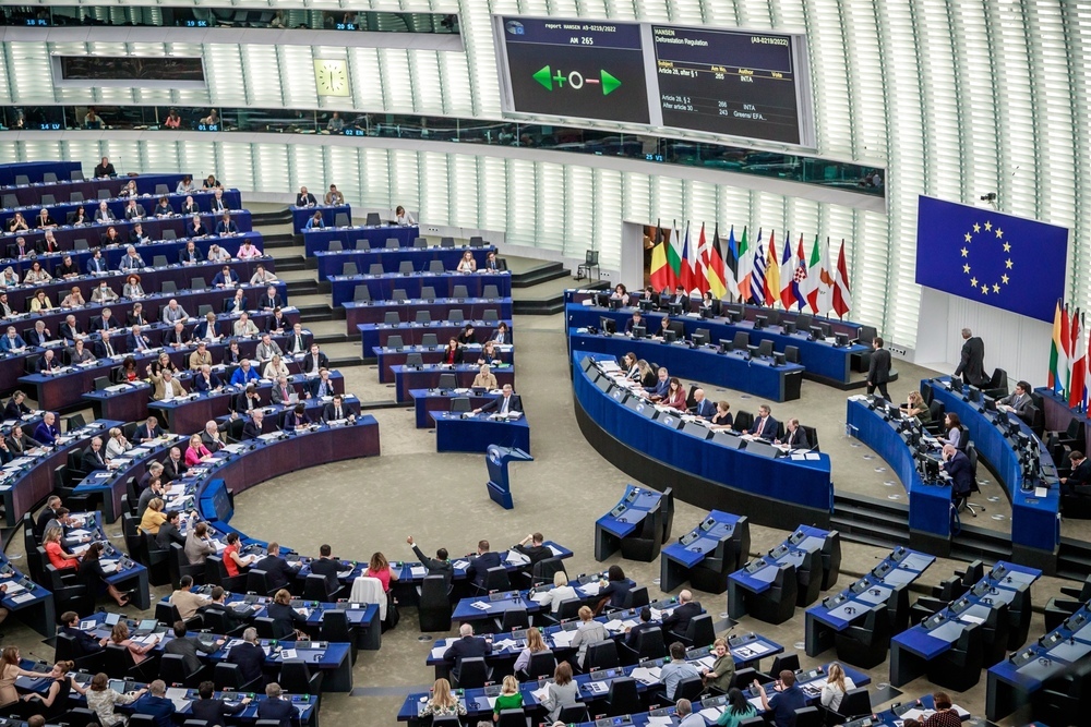 Fotografía de archivo de los eurodiputados durante una votación en el Parlamento Europeo en Estrasburgo, Francia