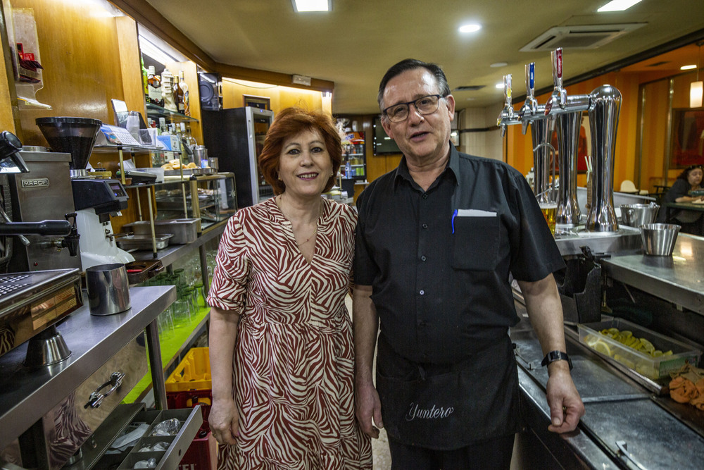 Feliciano Naranjo con su mujer Paqui, su mayor respaldo