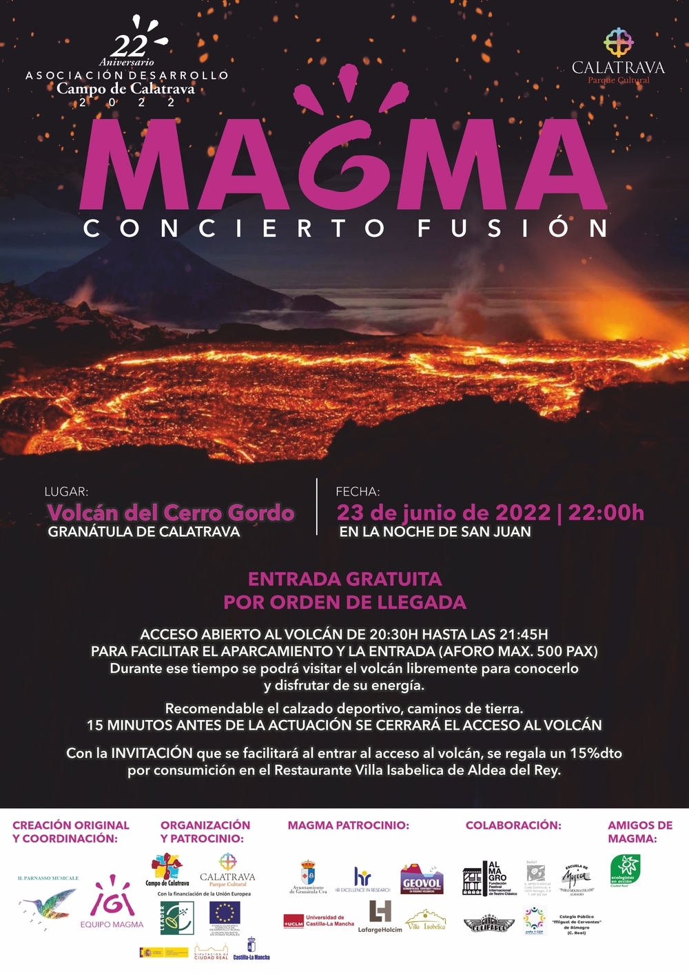 El Cerro Gordo se convierte en escenario del concierto MAGMA