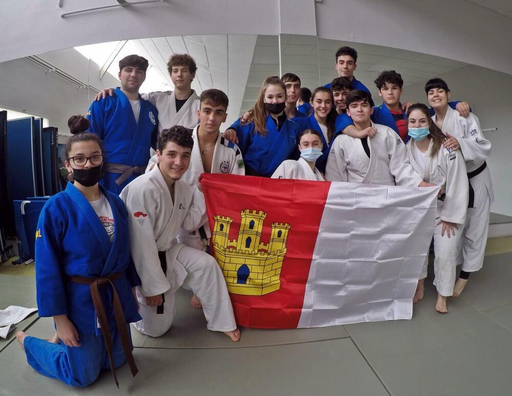 Judocas de Castilla-La Mancha que participarán en el Sector Sur del Campeonato de España.
