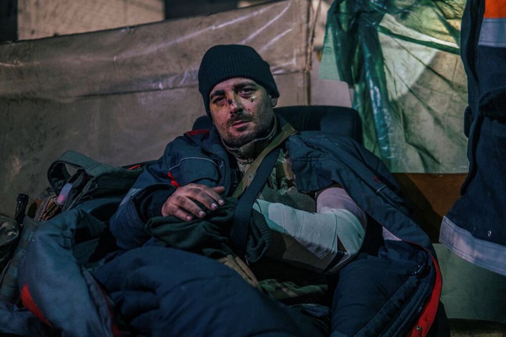 Ukrainian Azovstal service members are seen within the Azovstal Iron and Steel Works complex in Mariupol  / DMYTRO OREST KOZATSKYI/AZOV REGIMENT PRESS SERVICE