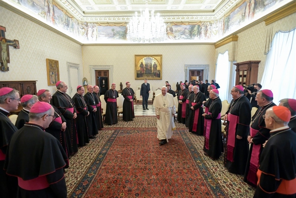 Reunión de los obispos con el papa celebrada la pasada semana