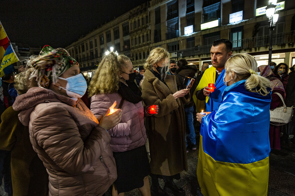 300 personas piden el final de la guerra de Ucrania