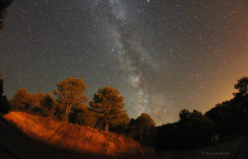 Espectacular cielo estrellado en la serranía conquense. 