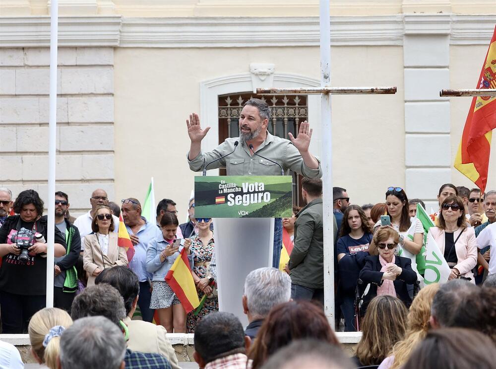 Santiago Abascal, este domingo en Ciudad Real.