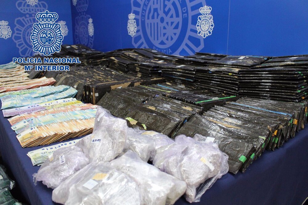 620 kilos de cocaína incautada en macroperación de la Policía