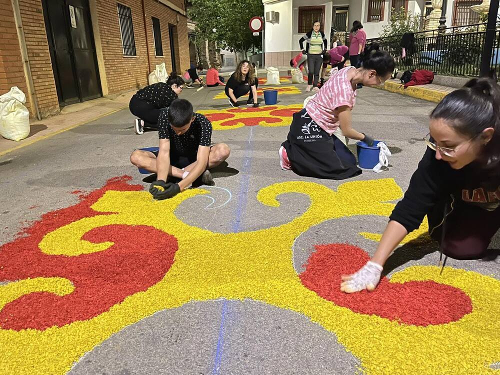 La tradición de las alfombras en Porzuna