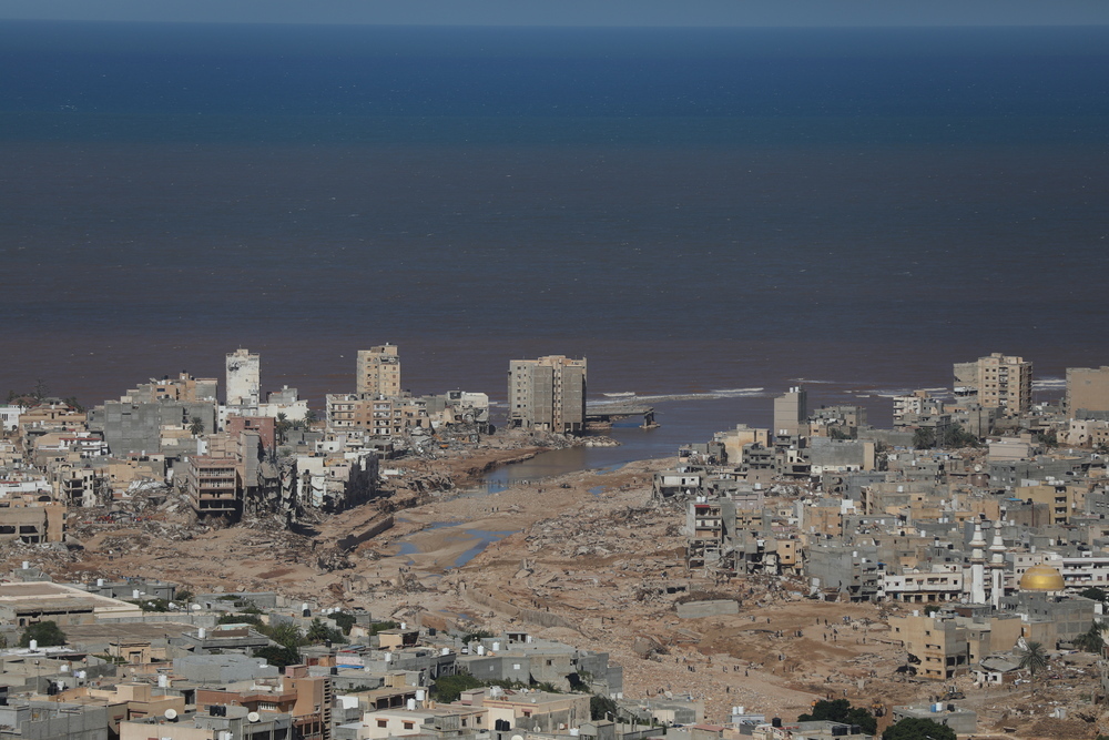 Una vista general de Derna, en Libia.