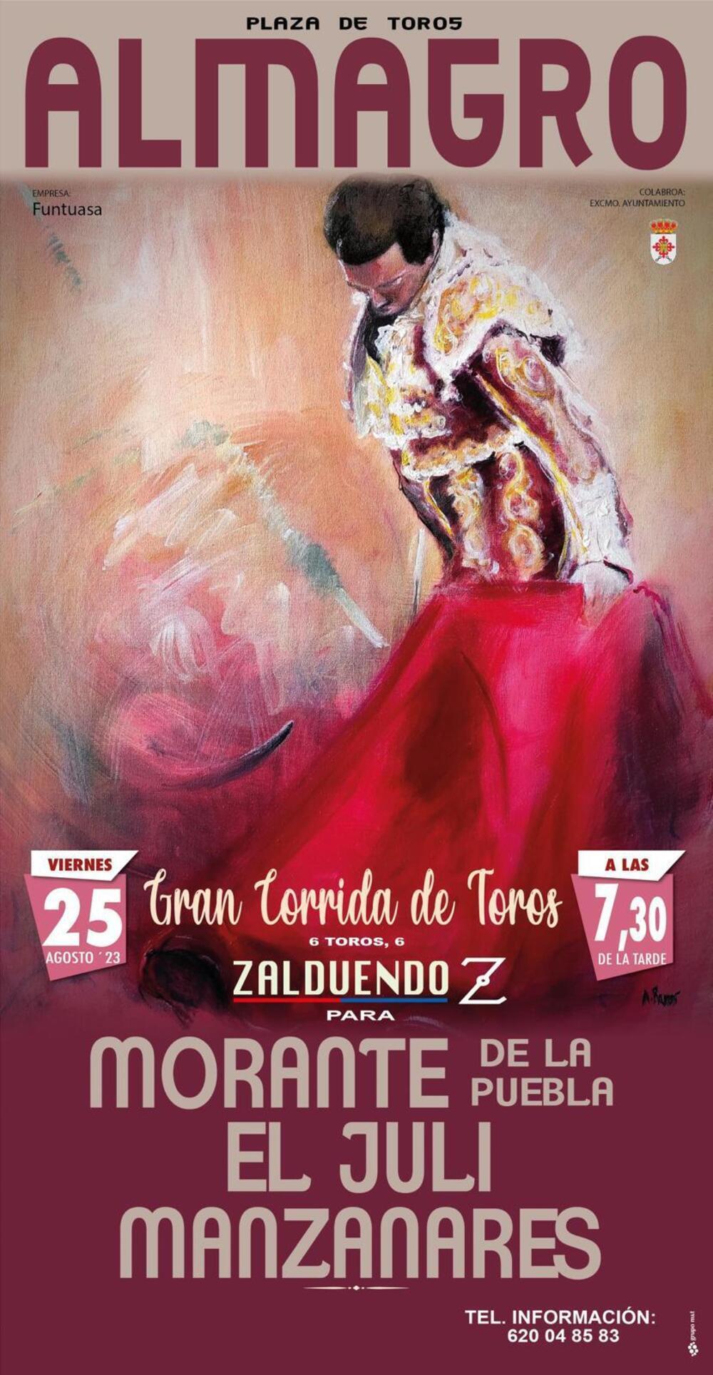Morante, 'El Juli' y Manzanares, cartel taurino de Almagro 