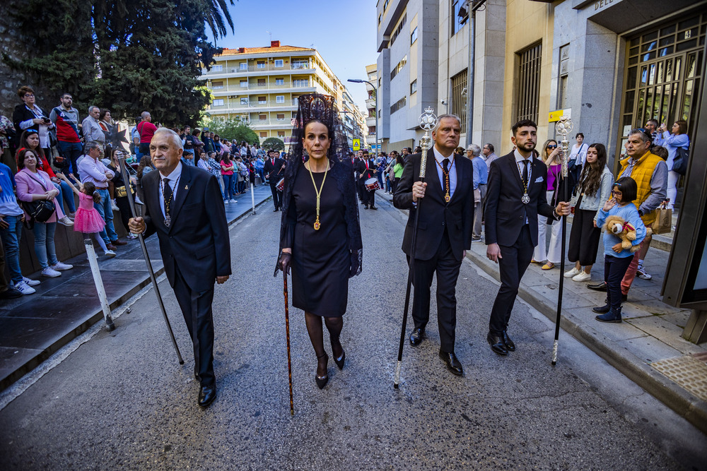 SEMANA SANTA DE CIUDAD REAL PROCESIÓN DEL SABADO SANTO DE SAN PEDRO CON LA SALIDA DE DOS PASOS LA VIRGEN DE LA SOLEDAD, HERMANDAD DE LA SOLEDAD Y VIRGEN DE LA AMARGURA  / RUEDA VILLAVERDE