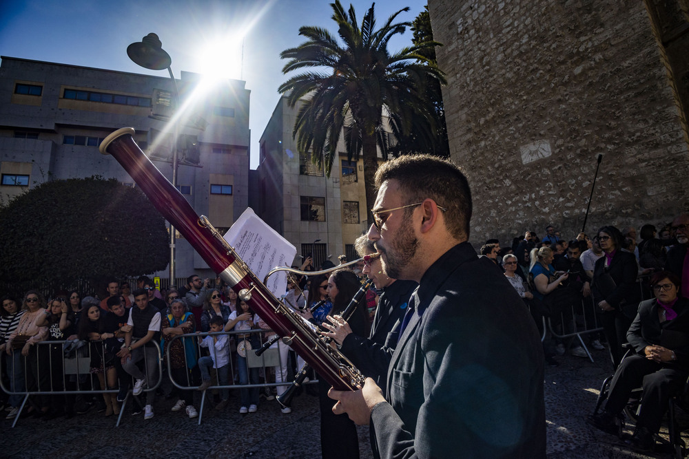 SEMANA SANTA DE CIUDAD REAL PROCESIÓN DEL SABADO SANTO DE SAN PEDRO CON LA SALIDA DE DOS PASOS LA VIRGEN DE LA SOLEDAD, HERMANDAD DE LA SOLEDAD Y VIRGEN DE LA AMARGURA  / RUEDA VILLAVERDE