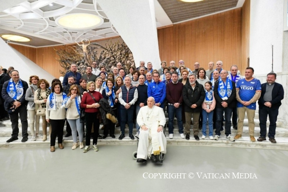 Audiencia del papa Francisco a la delegación de la UD Socuéllamos.