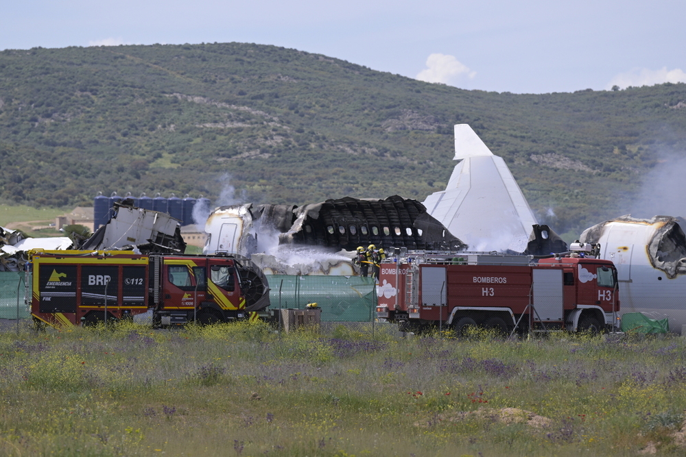 Incendio de un avión en el aeropuerto de Ciudad Real