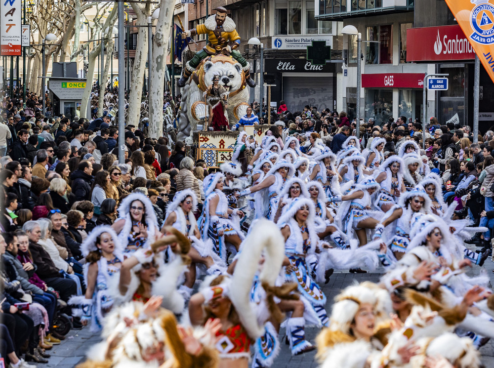 El Burleta durante su desfile el Domingo de Piñata, en Ciudad Real. 