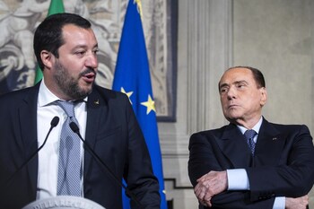 Berlusconi y Salvini valoran ir juntos a las elecciones de 2023