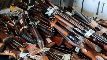 La Guardia Civil reduce a chatarra 1.083 armas de fuego