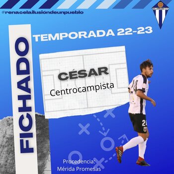 El centrocampista César García llega al Villarrubia