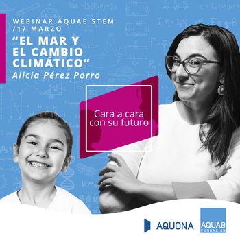 La bióloga marina Alicia Pérez-Porro en el webinar de Aquona