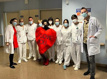 San Valentín en el hospital de Tomelloso