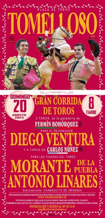 Morante, Linares y Diego Ventura, en el cartel de Feria