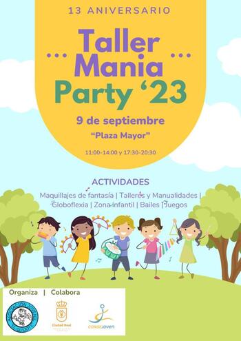 La plaza Mayor acogerá el sábado un 'Tallermania Party'
