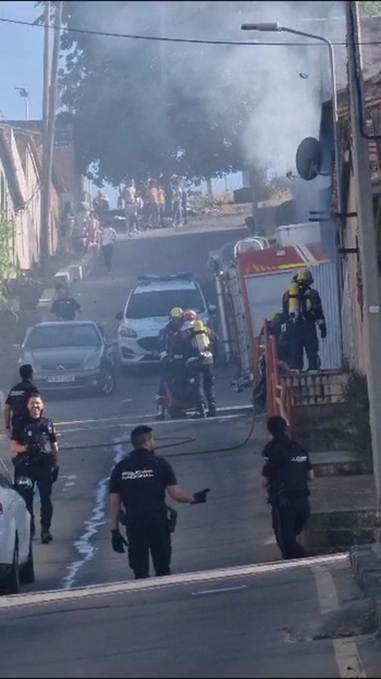 Actúan en el incendio de una vivienda en el barrio del Carmen