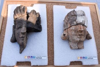 Hallan en Badajoz las primeras esculturas humanas tartésicas