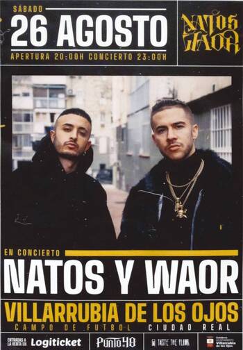 Natos y Waor actuarán en Villarrubia el 26 de agosto