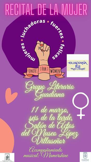 El Grupo Guadiana celebra el 8M con un recital poético