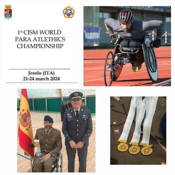 Tres oros para Gustavo Molina en el Mundial Militar